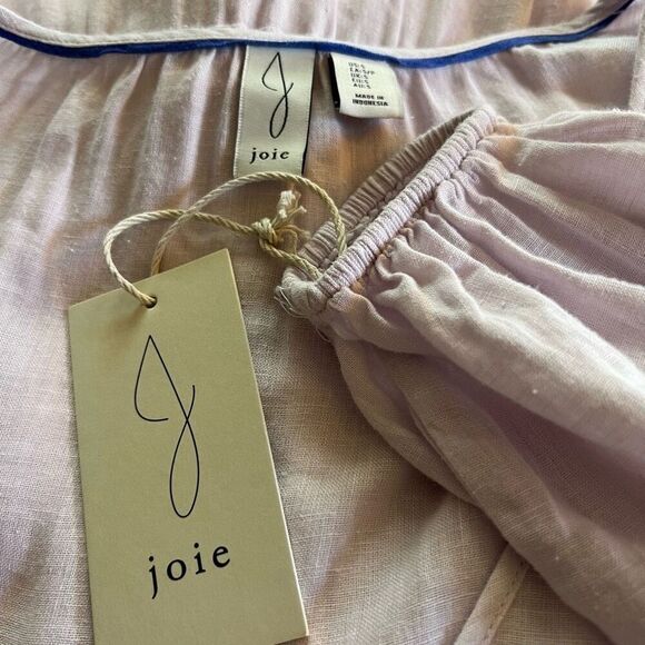 NWT Joie Dress Maxi Beach Coverup Lavender Plunge Linen Blend Size S - Picture 4 of 5